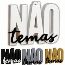 Não Temas Letreiro Decorativo Fé Inspiração Estilo Presente Religioso Moderno Mesa Estante Decoração Casa