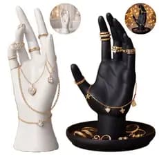 Mão Expositora Anéis Organizador Elegante Moderno Porta Joias Colar Relógio Aliança Pulseira Vitrine