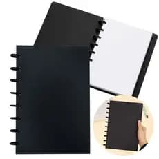 Caderno Inteligente Capa Dura Planner Escolar Diário 8 Discos 80 Folhas Sem Pauta Tamanho A5 Personalizado bullet journa