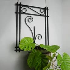 Suporte de Parede Para Vaso Floreira - Metalon e Pintura Eletrostática - Preto - Qualidade Premium Com Garantia