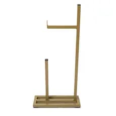 Suporte Papel Higiênico de Chão, Industrial, Dourado, Pintura Eletrostática, Alto Padrão