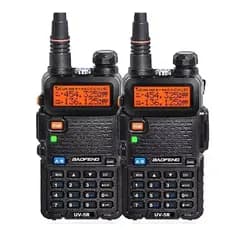 kit 2 Radio Comunicador Baofeng UV-5R Banda Dupla VHF UHF