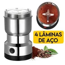 Moedor Multifuncional de Café e Especiarias 110V com Design em Aço Inoxidável 2 Lâminas Moby
