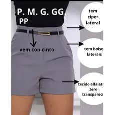 Short Feminino Social Com Sinto Short Alfaiataria Feminino Cintura Alta Short Barato PROMOCAO