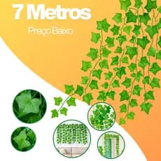 7 Metros Heras Trepadeira Artificial Verde Realista Pacote