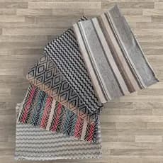 Kit com 5 Tapetes Toalha 40x60 para Piso Banheiro Cozinha Quintal Confort 100% Algodão