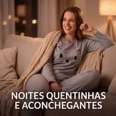 Pijama Feminino Adulto Frio Da Moda Inverno