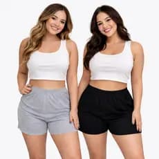 Kit 2 Short Pijama De Dormir Plus Size G1 até G4