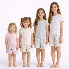 Kit 4 Shorts Pijamas Sortidos Feminino iInfantil Confortável Variados
