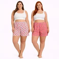 Kit 2 Short Liganete SORTIDOS Pijama De Dormir Plus Size G1 até G4