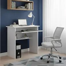 Mesa Computador Gamer com Suporte Teclado Prateleira + Cadeira Mesh Escritório e Quarto Home Office