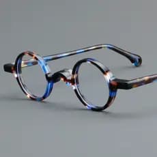 Óculos redondos de acetato de tamanho pequeno, armação feminina, moda retrô, transparentes, masculinos