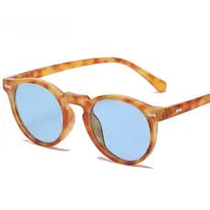 Óculos de Sol Polarizados Redondos Retro para Mulheres, Decoração com Rebites, UV400, Tons Masculinos Punk Verde Escuro