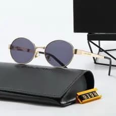 Óculos de Sol Masculinos Anti-UV Preto Dourado Oval Pequena Armação Moda Retro Hip Hop Metal Óculos de Sol Femininos 2K5