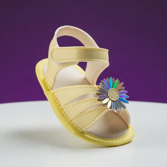 Sandália Infantil Menina Bebê Recém Nascido Margarida Criança Confortável Lisa Shoes Promoção