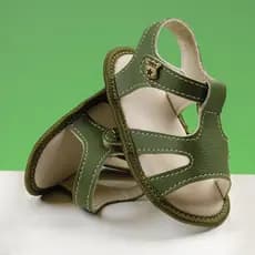 Sandália para Bebês Menino Primavera Verão Super Confortável Verde Militar Lisa Shoes Desconto