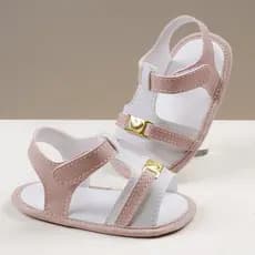 Sandália Menina Infantil Bebê Detalhe Coração Feminina Confortável Lisa Shoes Compre Já