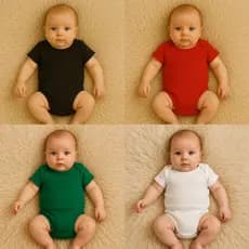 Body Bebê liso 100% Algodão Suedine