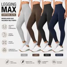 Calça Legging Com Cós Alto Ventilação Estratégica E Flexibilidade Para Treinos Sem Transparência