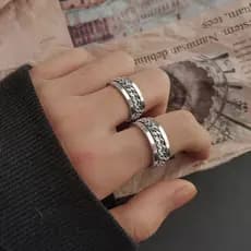 Anel de Corrente Retro Punk Homens Homens Mulheres Jóias Viking Góticas de Aço Acessórios