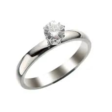 Anel Solitário dourado Pedra Zircônia Formato Diamante 4mm Aço Inoxidável noivado casamento delicado