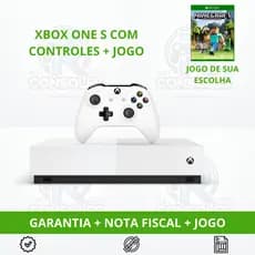 Video Game Xbox One S + Controles + 1 Jogo - Garantia - 500GB ou 1TB