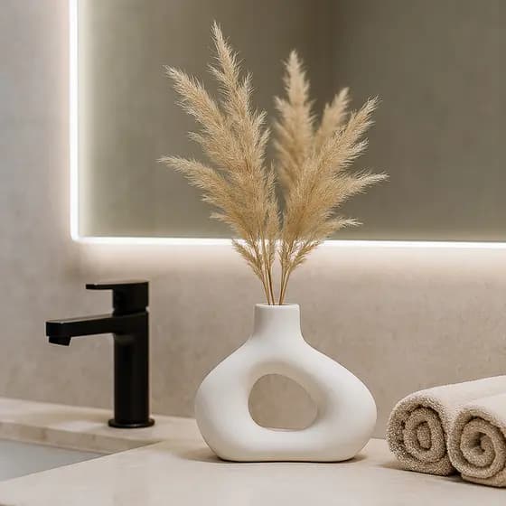 Vaso Decorativo Vazado 13cm Orgânico Moderno Sala Minimalista Hera