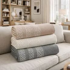 Manta Sofa Algodão  Algodão  Minimalista Para Decorar Com Conforto e Estilo