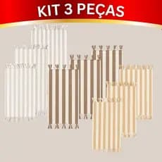 Kit 3 Tapetes Listrados 40x80 Para Cozinha Lavanderia Corredor - Deixe Sua Casa Mais Elegante