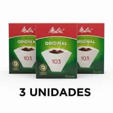 Kit 3 caixas Filtro de Papel Melita Original 103 30 unid cada Dupla Filtragem Descartavel