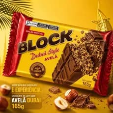 Barra Chocolate Dubai Style Recheio Ãvela com kadaif Crocante 165g Arcor