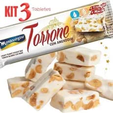 Torrone de Amendoim Kit 03 barras 45g Original Montevérgine