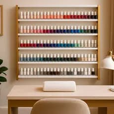 Nicho Expositor de Esmaltes Várias Cores Manicure Salão de Beleza Modelo Industrial