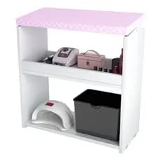 Suporte para os pés SPA em MDF Manicure Pedicure c/ Prateleira