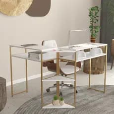 Mesa Para Manicure Em L Com Design Industrial