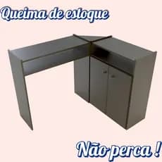 Mesa em L para Manicure com 2 Portas – Profissional e Espaçosa