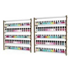 Kit 2 Nichos Expositores de Esmaltes Para Manicure Modelo Industrial Rose-Gold e Dourado