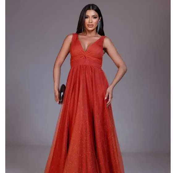 Vestido Longo Feminino rodado Pra Festas Casamentos e Formatura.