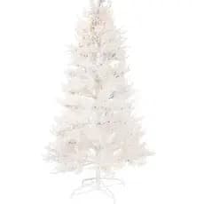Árvore de Natal Branca Nevada Luxo 180cm 565 Galhos Com LED Branco Quente