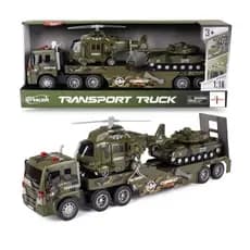 Caminhão Cegonha Militar com Dois Veículos 1:16 - Brink Center