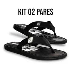 Kit 02 Pares Chinelo Masculino Antiderrapante e Confortável Qualidade e Estilo