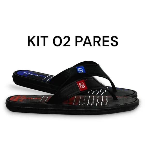 02 Pares Chinelo De Dedo Masculino Antiderrapante Macio e confortavel
