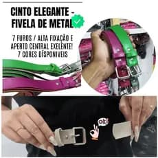 Para calças e shorts Cintos Corino Feminino