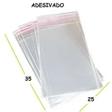Kit de 1000 Sacos Adesivados 25X35 Transparente para Peças de Roupa