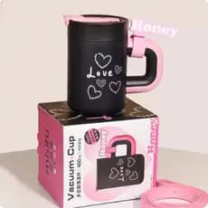 Copo térmico de aço inoxidável 400ml, com Alça e Tampa Premium Lançamento Caneca para Café.