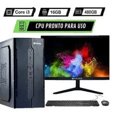 💻 Computador Completo Intel i3 + 8GB RAM + SSD 480GB + Monitor 19”