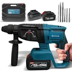 Martelo elétrico recarregável sem fio furadeira de impacto 68V 2 Bateria