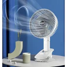 Mini Ventilador Portátil Usb Recarregável 3 Velocidades Silencioso Com suporte de fixação