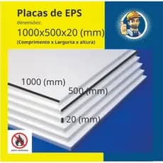14 Placas de Isopor Antichamas Espessura 20mm