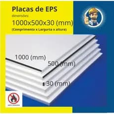 8 Placas de Isopor/EPS de 30mm de espessura
